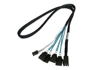 Highpoint 8643-4SATA-1M Serial Attached SCSI (SAS)-kabel 12 Gbit/s Zwart