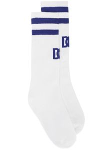 Dolce & Gabbana chaussettes à logo DG en jacquard - Blanc