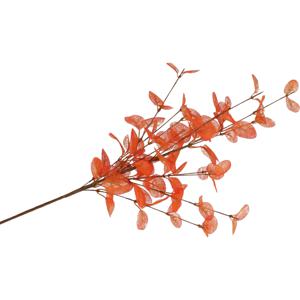 Kunstbloem Eucalyptus tak Silk - 72 cm - oranje - losse steel - Kunst zijdebloemen