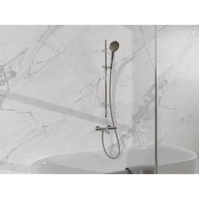 Fortifura Calvi Badkraan - met glijstangset - ronde handdouche - metalen doucheslang - chroom SW767487/SW496814/SW767373/SW720223
