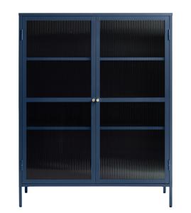 Vitrinekast Bronco Blauw H140 cm - Giga Living