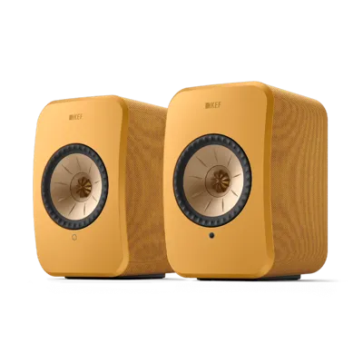 KEF LSX II Wireless Stereo Speakers - Amber Haze