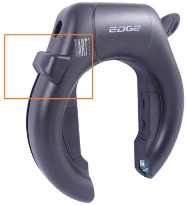 Slotknop Edge Marmo ringslot - zwart