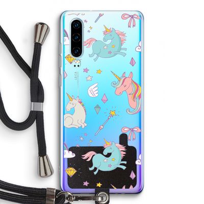 Fantasiewereld: Huawei P30 Transparant Hoesje met koord