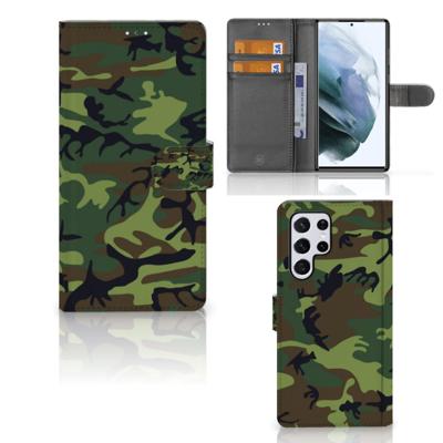 Samsung Galaxy S22 Ultra | Telefoon Hoesje | Army Dark