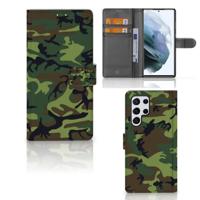 Samsung Galaxy S22 Ultra | Telefoon Hoesje | Army Dark
