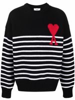 AMI Paris pull Ami de Coeur à rayures - Noir