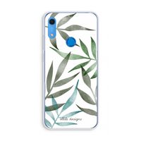 Tropical watercolor leaves: Huawei Y6s Transparant Hoesje