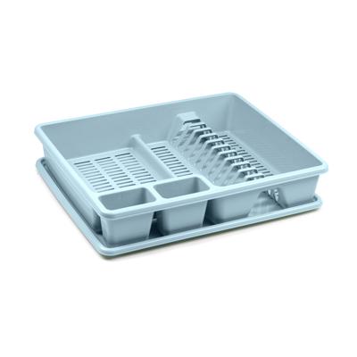 Plasticforte Afwas afdruiprek - ijsblauw - kunststof - 48 x 38 x 9 cm - met lekbak Plasticforte Afwas afdruiprek - ijsblauw - kunststof - 48 x 38 x 9 cm - met lekbak