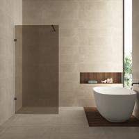 Inloopdouche Wiesbaden Less 80x200 cm 8 mm Nano Vintage Brons Glas Mat Zwart