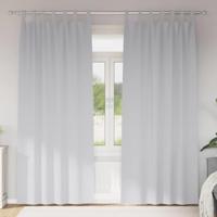 VidaXL Zwart-out gordijnen met ringen 2 pcs bleekgrijs 245 x 140 cm