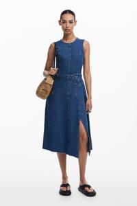 Denim midi-jurk - BLUE - XS