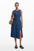 Denim midi-jurk - BLUE - XS - thumbnail