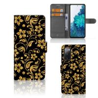 Samsung Galaxy S20 FE Hoesje Gouden Bloemen