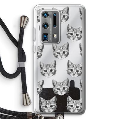 Kitten: Huawei P40 Pro Plus Transparant Hoesje met koord