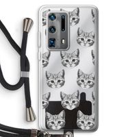 Kitten: Huawei P40 Pro Plus Transparant Hoesje met koord