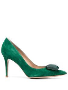 Gianvito Rossi escarpins Jaipur 85 mm à ornement de pierres - Vert