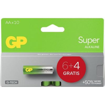 GP Alkaline Super AA 1.5V blister batterij van 10 stuks