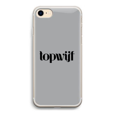 Topwijf Grijs Zwart: iPhone 7 Transparant Hoesje