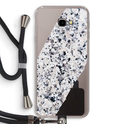 Gespikkelde marmer: Samsung Galaxy J4 Plus Transparant Hoesje met koord