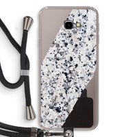 Gespikkelde marmer: Samsung Galaxy J4 Plus Transparant Hoesje met koord