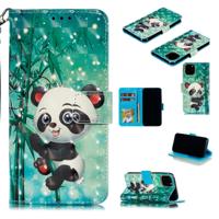 3D geschilderde patroon horizontale Flip lederen draagtas met houder & kaartsleuf & portemonnee & foto frame & Lanyard voor iPhone 11 (klimmen bamboe