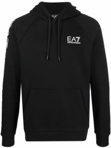 Ea7 Emporio Armani hoodie à logo imprimé - Noir