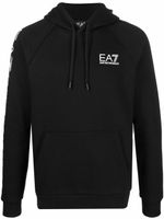 Ea7 Emporio Armani hoodie à logo imprimé - Noir - thumbnail