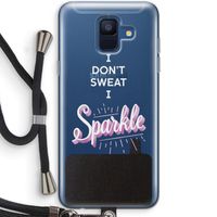 Sparkle quote: Samsung Galaxy A6 (2018) Transparant Hoesje met koord