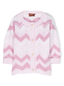 Missoni Kids haut en laine à motif zigzag - Rose