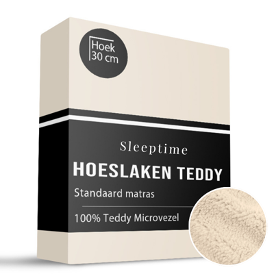 Hoeslaken - Teddy - 90x200 cm - Keuze Uit Meerdere Kleuren - Sleeptime - Dekbed-Discounter.nl