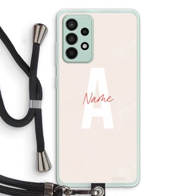 Strawberry Milkshake: Samsung Galaxy A52s 5G Transparant Hoesje met koord