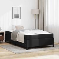 Bedframe met matras met matras Zwart 120 x 190 cm Kunstleer