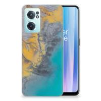 OnePlus Nord CE 2 5G | TPU | Siliconen hoesje | Marble Blue Gold