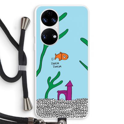 Aquarium: Huawei P50 Transparant Hoesje met koord