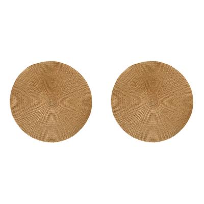 Decoris placemat - 10x stuks - goud - D38 cm - kunststof - rond - tafel onderleggers - placemats Decoris placemat - 10x stuks - goud - D38 cm - kunststof - rond - tafel onderleggers - placemats