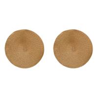 Decoris placemat - 10x stuks - goud - D38 cm - kunststof - rond - tafel onderleggers - placemats Decoris placemat - 10x stuks - goud - D38 cm - kunststof - rond - tafel onderleggers - placemats