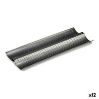 Stokbroodmal Kinvara Donker grijs Metaal Koolstofstaal 16 x 2,5 x 38 cm Brood (12 Stuks)