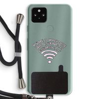 Home Is Where The Wifi Is: Pixel 5a 5G Transparant Hoesje met koord