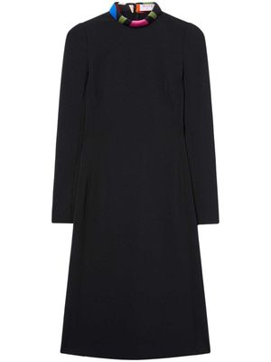 PUCCI robe mi-longue à bordure Iride - Noir