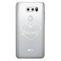 Forever heart pastel: LG V30 Transparant Hoesje