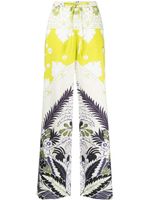 Valentino Garavani pantalon à fleurs - Jaune