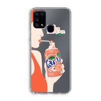 Peach please!: Samsung Galaxy M31 Transparant Hoesje