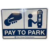 Pay To Park Straatbord - Origineel