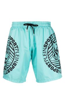 Plein Sport short de bain à logo imprimé - Vert
