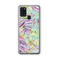 Tropical Palms Blue: Samsung Galaxy A21s Transparant Hoesje