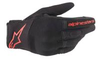 ALPINESTARS Copper Gloves, Motorhandschoenen zomer, Zwart-Rood Fluo