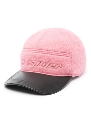Jil Sander casquette à logo brodé - Rose