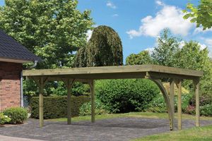 Karibu | Dubbele Carport Classic 1 | Variant B met PVC Dakplaten