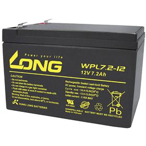 Long WPL7.2-12 Loodaccu 12 V 7.2 Ah Loodvlies (AGM) (b x h x d) 151 x 102 x 65 mm Kabelschoen 6.35 mm Geringe zelfontlading, Onderhoudsvrij
